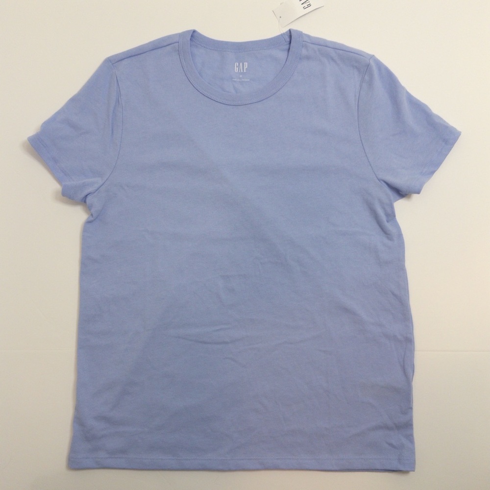 NWT GAP Favorite Crewneck T-Shirt Blue Crystal Size S